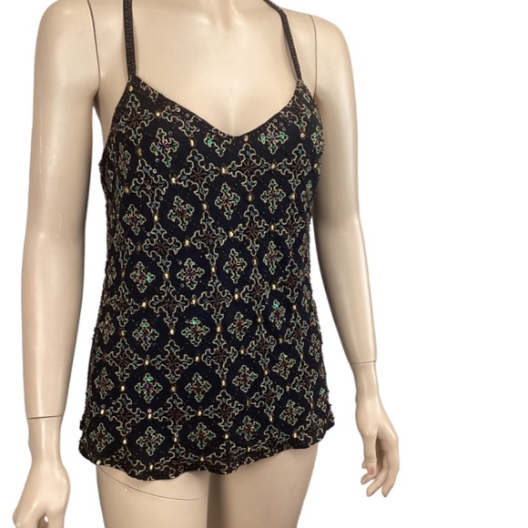 NWT‎ INC International Concepts Beaded top size 10 Adjustable Straps Black - Picture 3 of 7